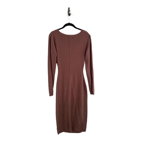 NWT Vici Collection for Nordstrom Long Sleeve Cut Out Dress in Camel - Picture 5 of 6